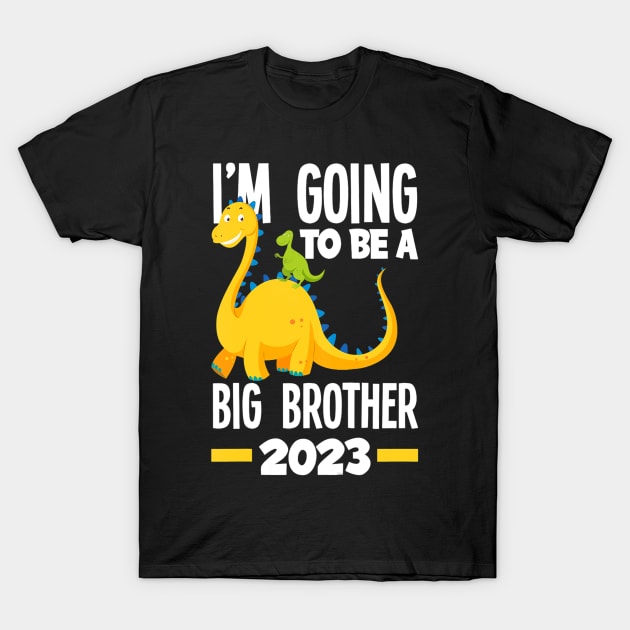 I'm Going To Be A Big Brother 2023 Dinosaur Dino T-Shirt by tabbythesing960